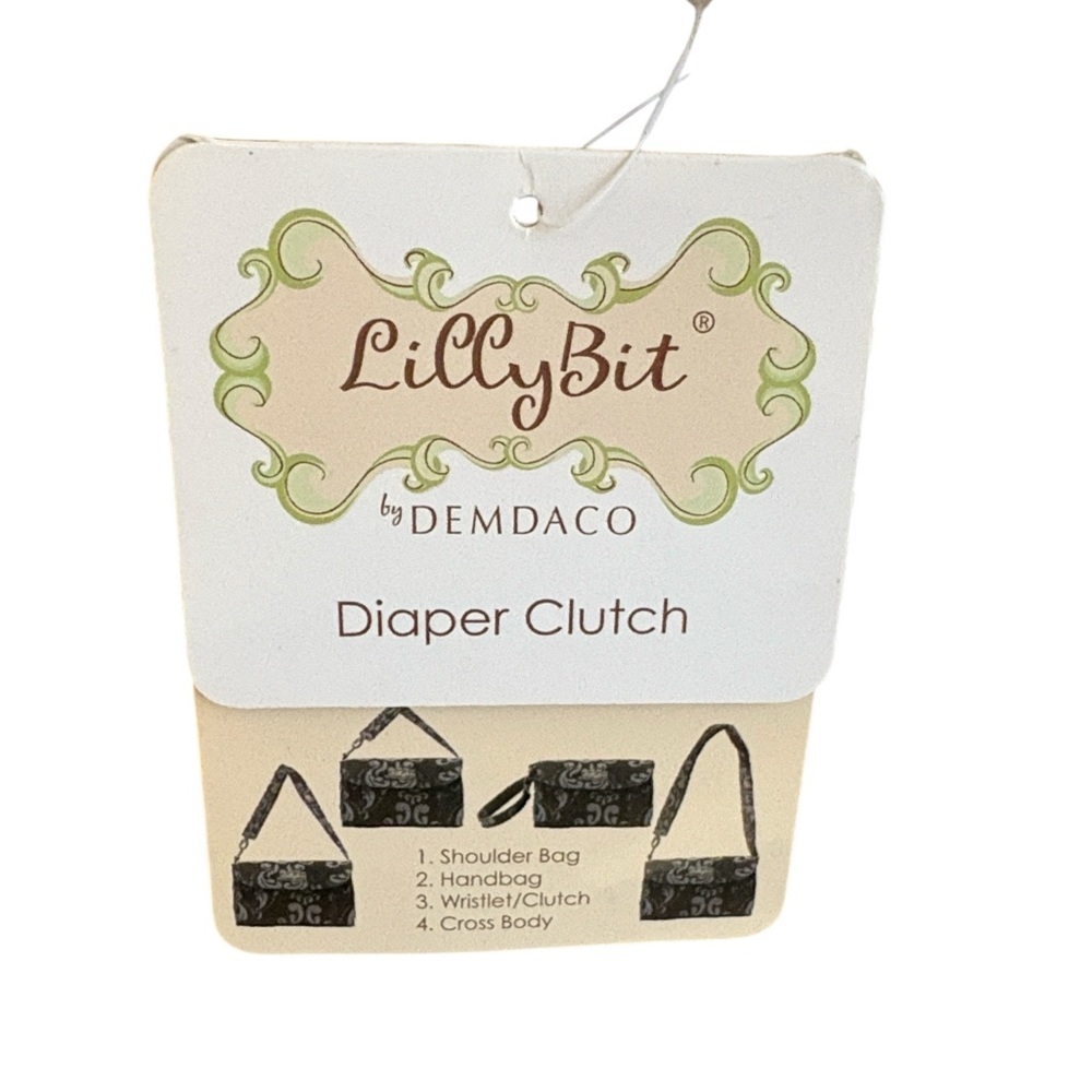 LillyBit Black and Gray Damask Pattern Diaper Clu… - image 3